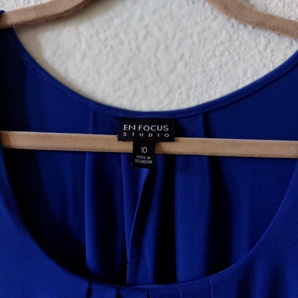 Enfocus Studio cobalt blue dress size 10 - Picture 1 of 4